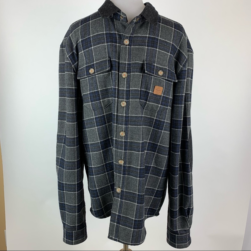 Roark Plaid Flannel Button Down Shirt Sz XL